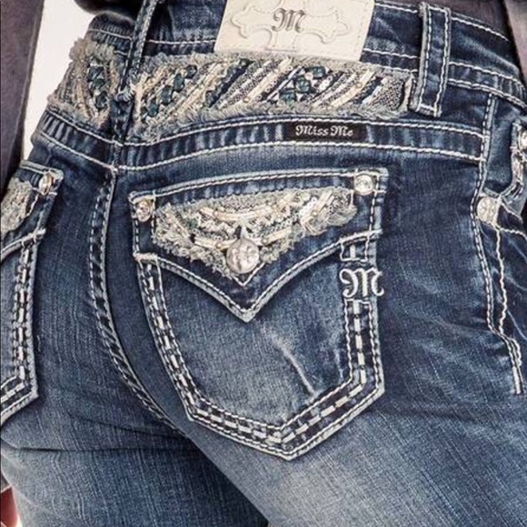 Miss Me Denim - 🌟Silver Beaded Chloe Bootcut Jeans🌟